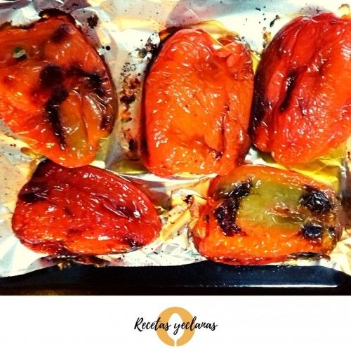 Recetas yeclanas: Pimientos asados